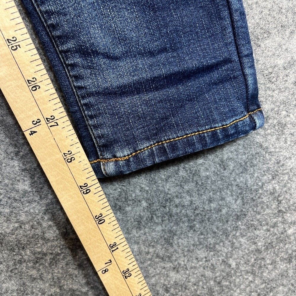 Distressed Dark Wash Women’s Jeans with Leopard Patch - Picture 7 of 13